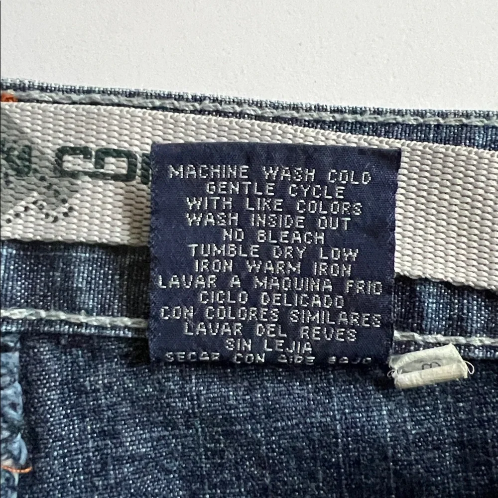 Paco Jean Company Letter Patch Faded jeans Grunge Punk Street 90’s Y2K Kids 6